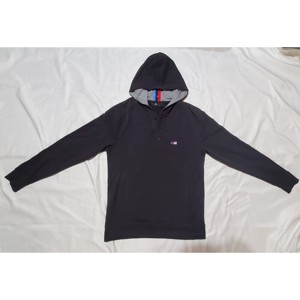 BMW M3 Racing Streetwear Gray Hoodie Sweatshirt Size Small BMW Stripes